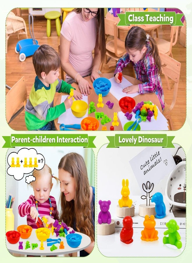 USATDD Counting Animal Matching Games Color Sorting Toys with Bowls Preschool Learning Activities for Math Educational Sensory Training Montessori STEM Toy Sets Gift for Toddlers Kids Boys Girls Ages 3 4 5 6 - Image 5
